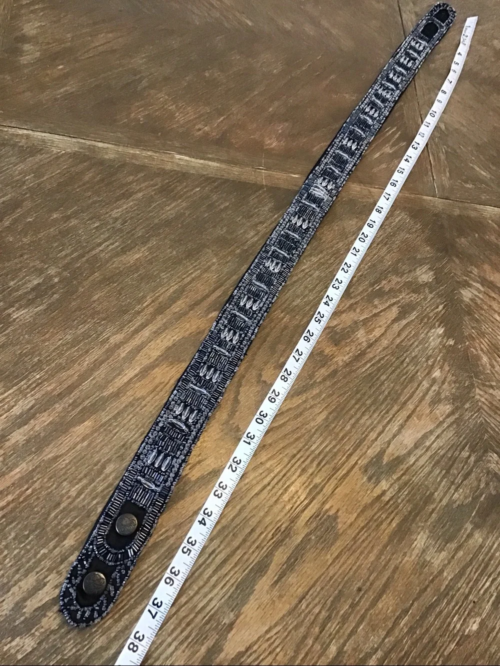 Vintage hand-beaded bohemian statement belt from Ibisco Y2K